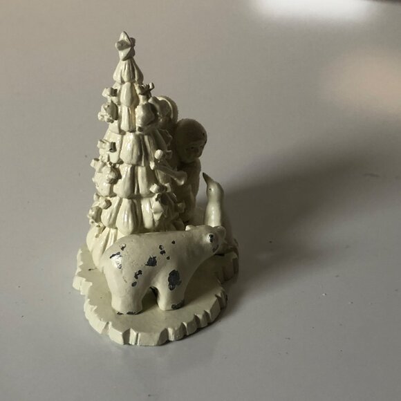 Lift Me Higher I Cant Reach Set Of 5 Figurine Snowbabies Vintage Christmas - Picture 6 of 8